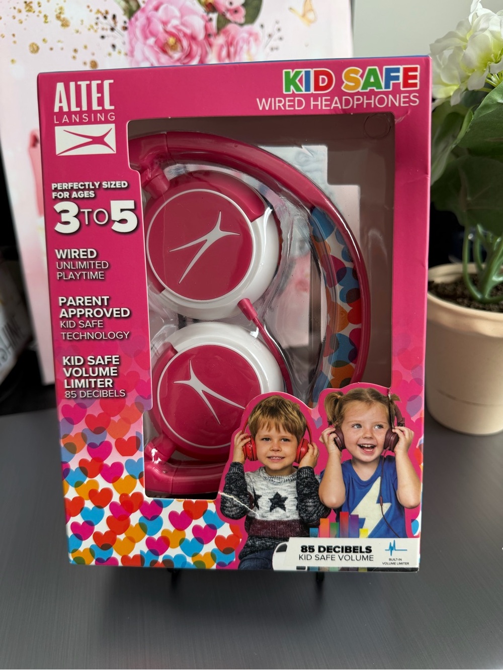 Altec Lansing Kid Safe Wired Headphones - Pink